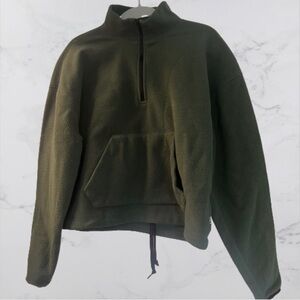 Pink Victoria’s Secret half zip green jacket/top size small